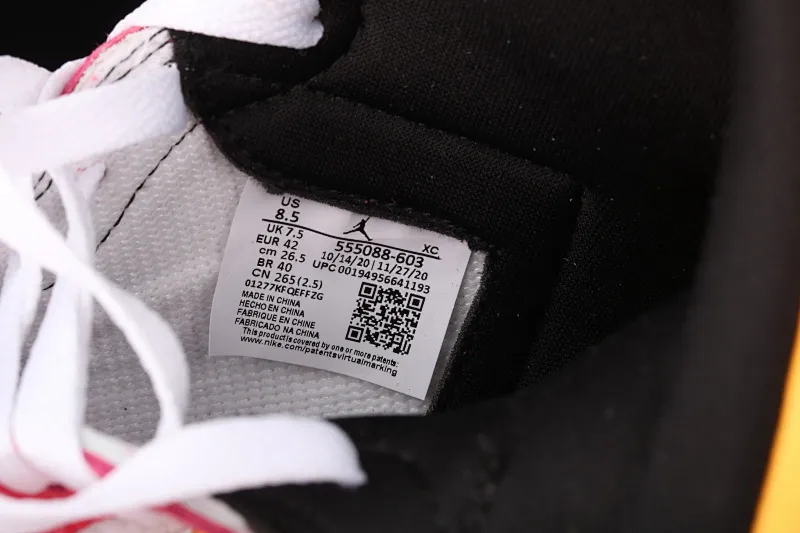 All categories Air Jordan Jordan series basketball shoes Air Jordan 1 High X version Air Jordan 1 "Sail/University Red" AJ1 Joe 1 Olympic white and red high-top basketball shoes 555088-603